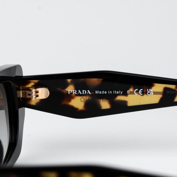 Prada Men Sunglasses Black Rectangle PRB05S 3890A7 NEW AUTHENTIC - Picture 6 of 12